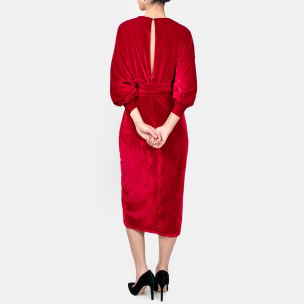 Vestido Ava Velvet Verde (NUEVO) - Imagen 2