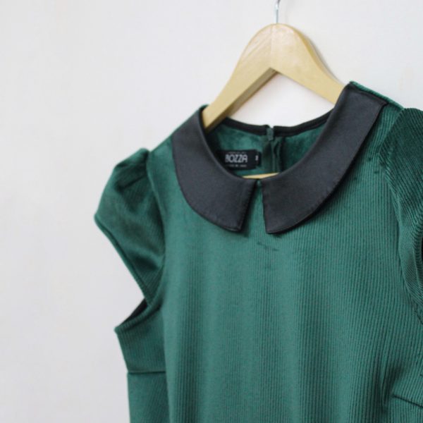 Vestido Bozza Cotelé Verde (NUEVO) - Imagen 2