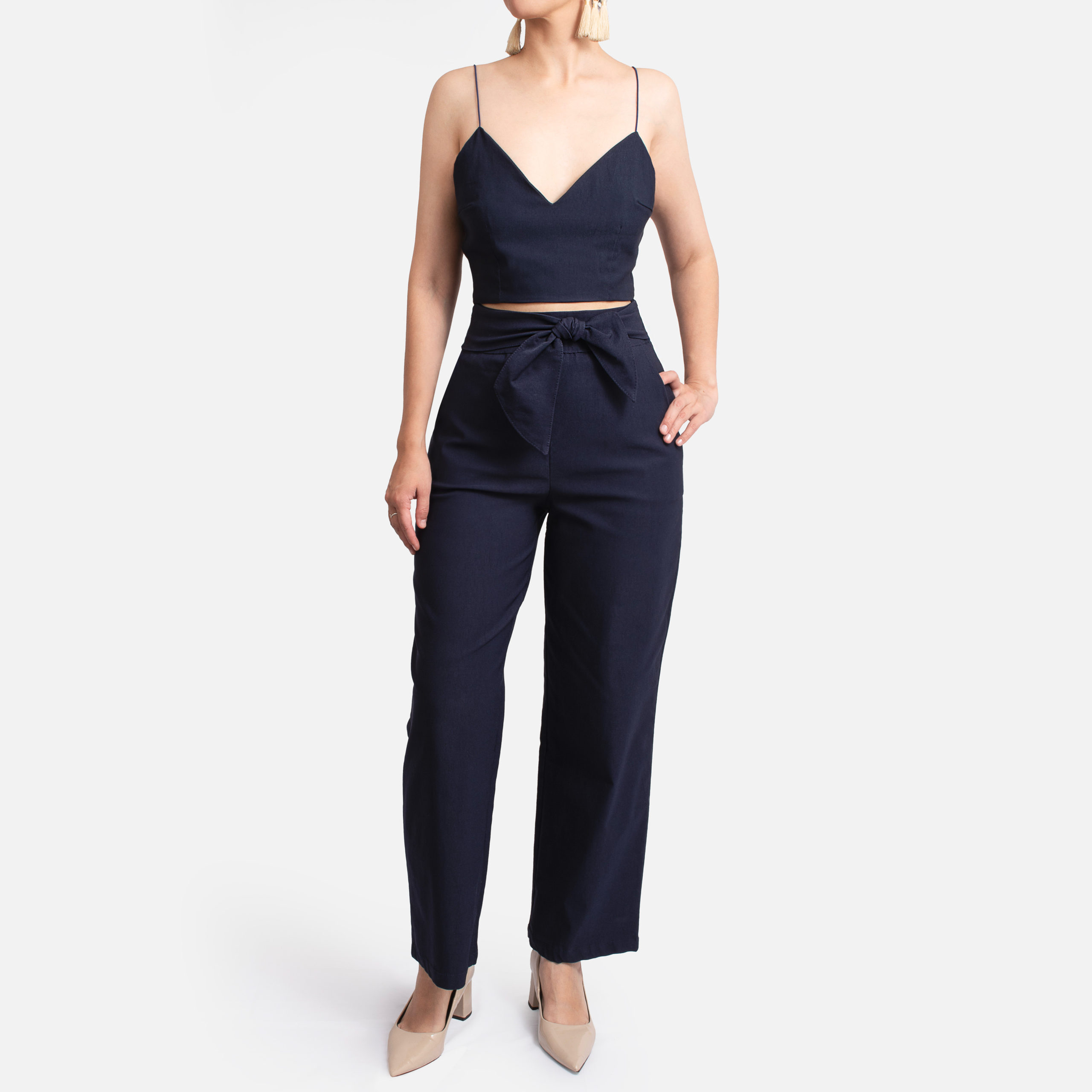 Conjunto Azul Top Capri y Bozzanova