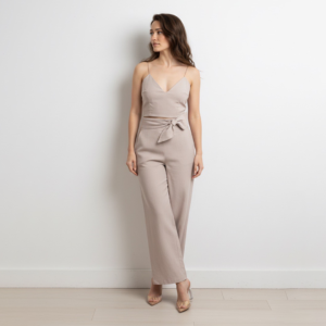 Conjunto Beige Top Capri y Bozzanova (NUEVO)