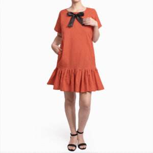 Vestido Lino Luna Terracota (NUEVO)