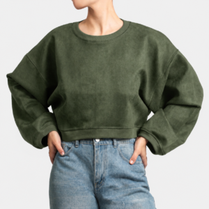 Polerón Suede Verde Musgo