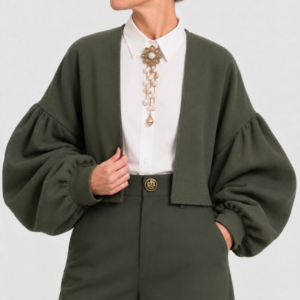 Chaqueta Victoria Lana Verde Musgo - EDICIÓN LIMITADA - NUEVO