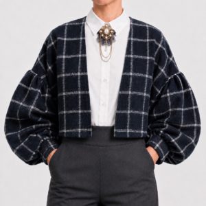 Chaqueta Victoria Cuadrillés Azul - EDICIÓN LIMITADA - NUEVO